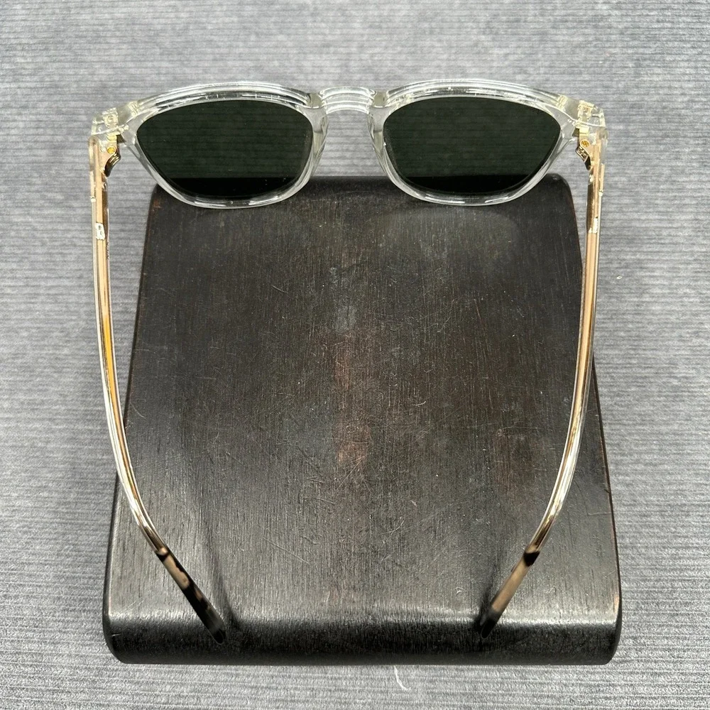 WearMe Pro Nick Sunglasses Clear Frame Green G15 Lens Square W 52-20-145 CLRG15